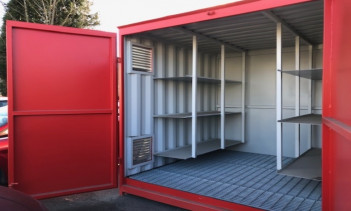 Containers with Shelving